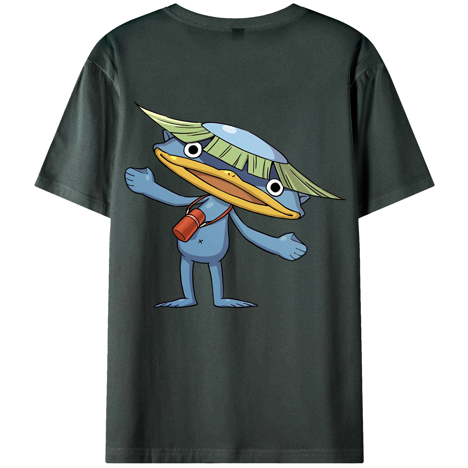 （画像用） 妖怪ウォッチ Yo-kai Watch 綿100％ メンズ半袖Tシャツ（バックプリント） 通気性